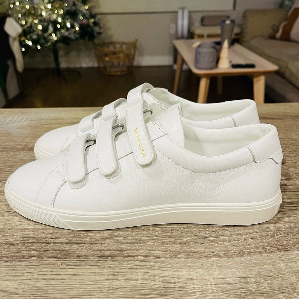 Mens Saint Laurent Leather Sneakers.